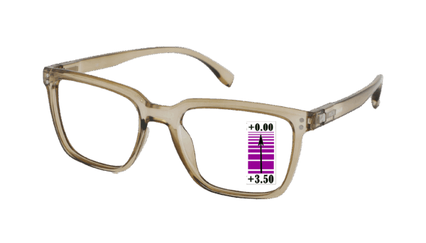 Leesbril Vista Bonita Cubo XL -progressief-Desert-Brown-+3.50