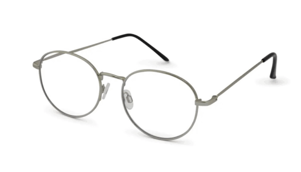 Leesbril Readr. -0043 OVAL-Shiny silver-+4.00 met blauwlichtfilter