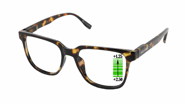 Leesbril Vista Bonita Cubo Multifocaal-Hub Havanna-+1.25-+2.50