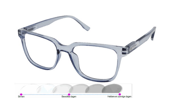 Leesbril Vista Bonita Cubo Photochromic-Kelim Blue-+4.00