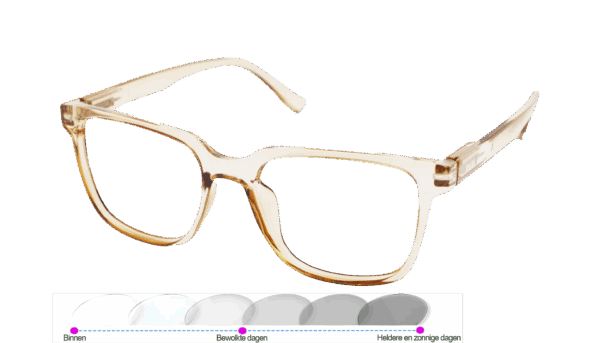 Leesbril Vista Bonita Cubo Photochromic-Soft skin-+4.00