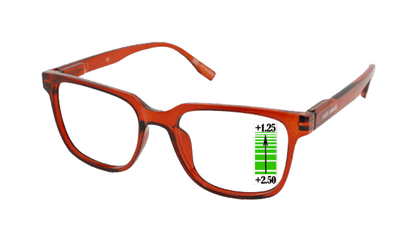 Leesbril Vista Bonita Cubo Multifocaal-Terra Cotta-+1.75-+2.50