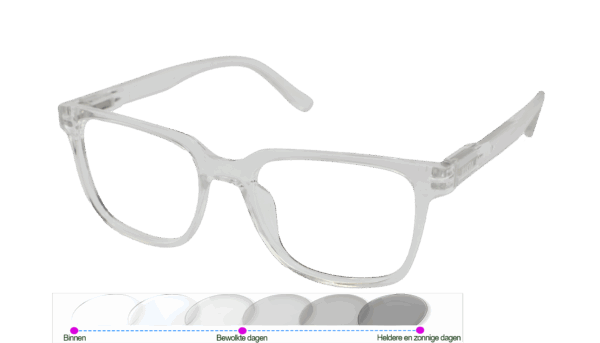 Leesbril Vista Bonita Cubo Photochromic-Transparant-+3.00
