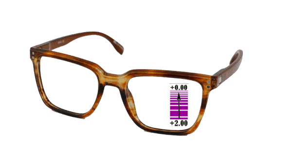 Leesbril Vista Bonita Cubo XL -progressief-Amber-Dawn-+2.00