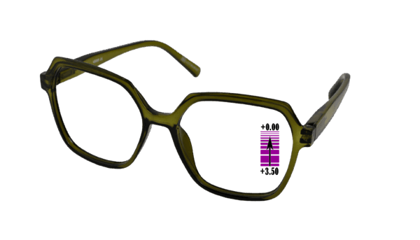 Leesbril Vista Bonita Mira Progressief-Army Green-+3.50