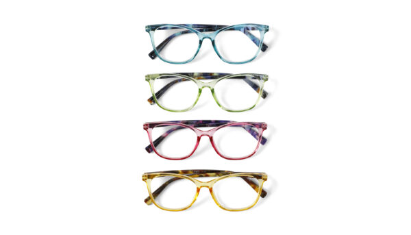 Croon Set van 4, Super-lichte Trendy Leesbril +2.00