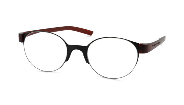 Leesbril Porsche Design P8812-Zwart / Bordeaux Rood-+2.00