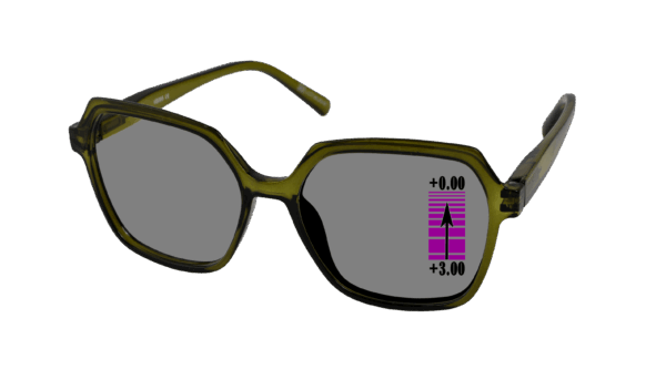 Leeszonnebril Vista Bonita Mira Progressief-Army Green-+3.00