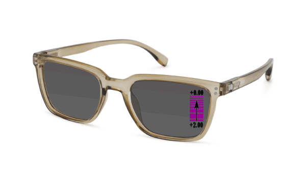 Zonneleesbril Vista Bonita Cubo XL Progressief-Desert Brown-+2.00